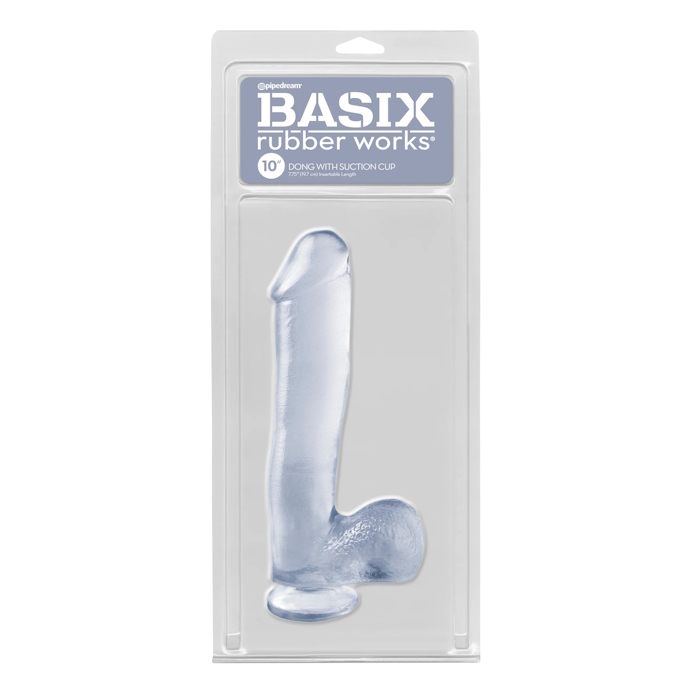 BASIX 10IN DONG W/ SUCTION CLEAR BASIX 10IN DONG W/ SUCTION CLEAR