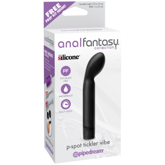 ANAL FANTASY COLLECTION P-SPOT TICKLER VIBE - BLACK ANAL FANTASY COLLECTION P-SPOT TICKLER VIBE - BLACK