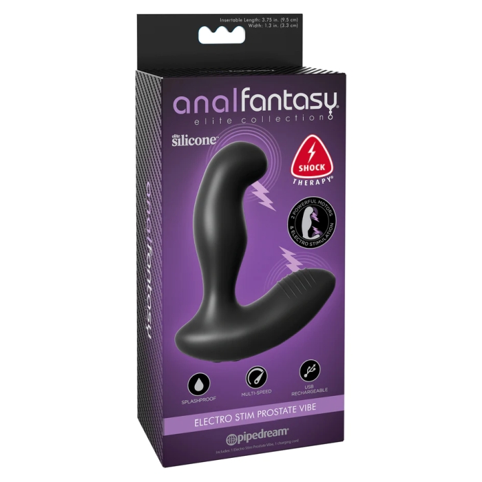 ANAL FANTASY ELITE ELECTRO STIM PROSTATE VIBE - BLACK ANAL FANTASY ELITE ELECTRO STIM PROSTATE VIBE - BLACK