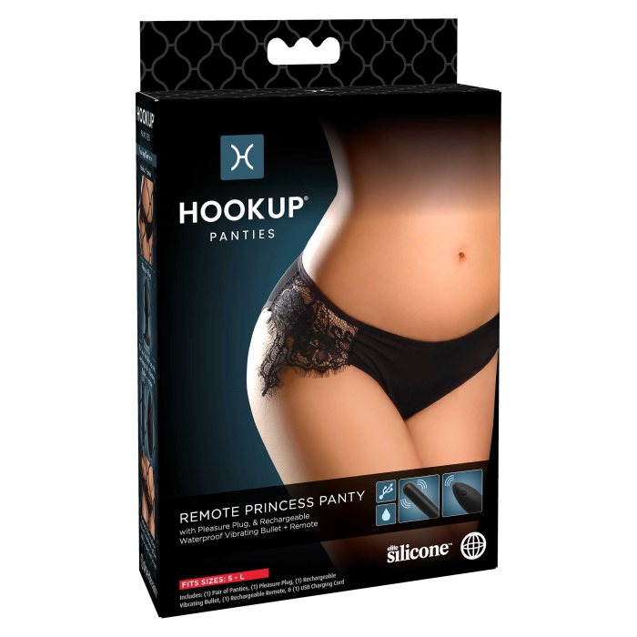 * 5% OFF! * HOOKUP PANTIES REMOTE PRINCESS PANTY - FITS S-L * 5% OFF! * HOOKUP PANTIES REMOTE PRINCESS PANTY - FITS S-L