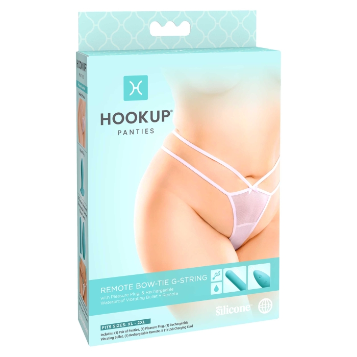 * 5% OFF! * HOOKUP PANTIES REMOTE BOW-TIE G-STRING - FITS XL-XXL * 5% OFF! * HOOKUP PANTIES REMOTE BOW-TIE G-STRING - FITS XL-XXL