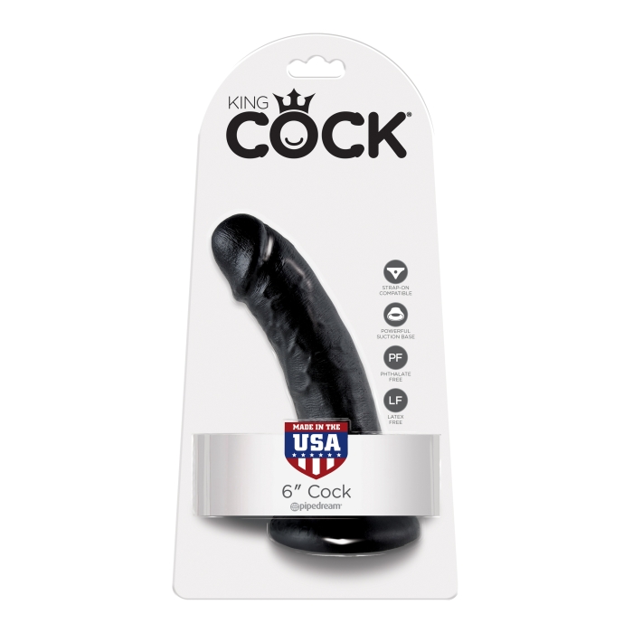 KING COCK 6IN COCK - BLACK KING COCK 6IN COCK - BLACK