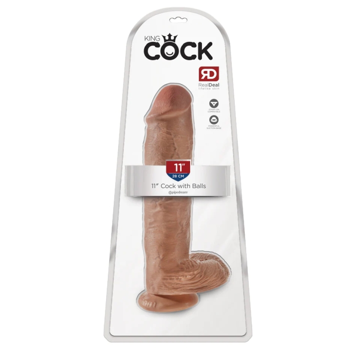KING COCK 11" COCK W/ BALLS - TAN KING COCK 11" COCK W/ BALLS - TAN