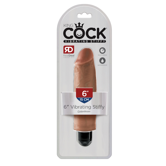 VIBE DILDO STIFFY 6" TAN KING COCK VIBE DILDO STIFFY 6" TAN KING COCK
