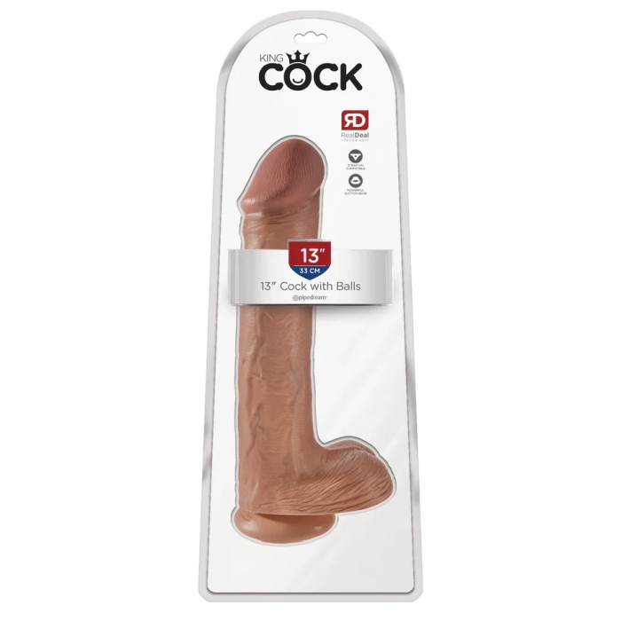 KING COCK 13" COCK W/ BALLS - TAN KING COCK 13" COCK W/ BALLS - TAN