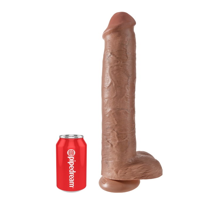 KING COCK 15" COCK WITH BALLS - TAN