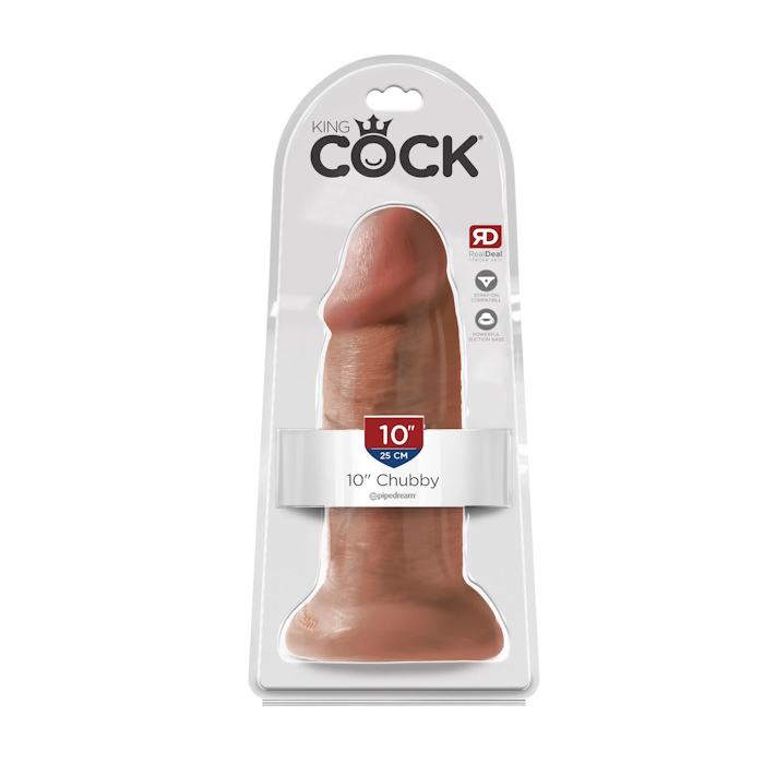 DILDO CHUBBY 10" TAN KING COCK DILDO CHUBBY 10" TAN KING COCK