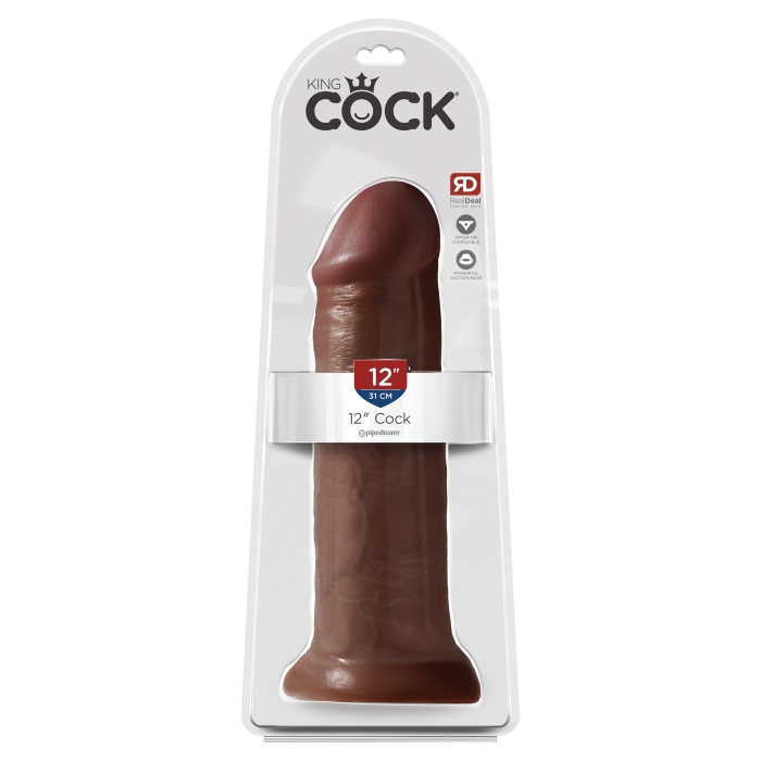 KING COCK 12" COCK - BROWN KING COCK 12" COCK - BROWN
