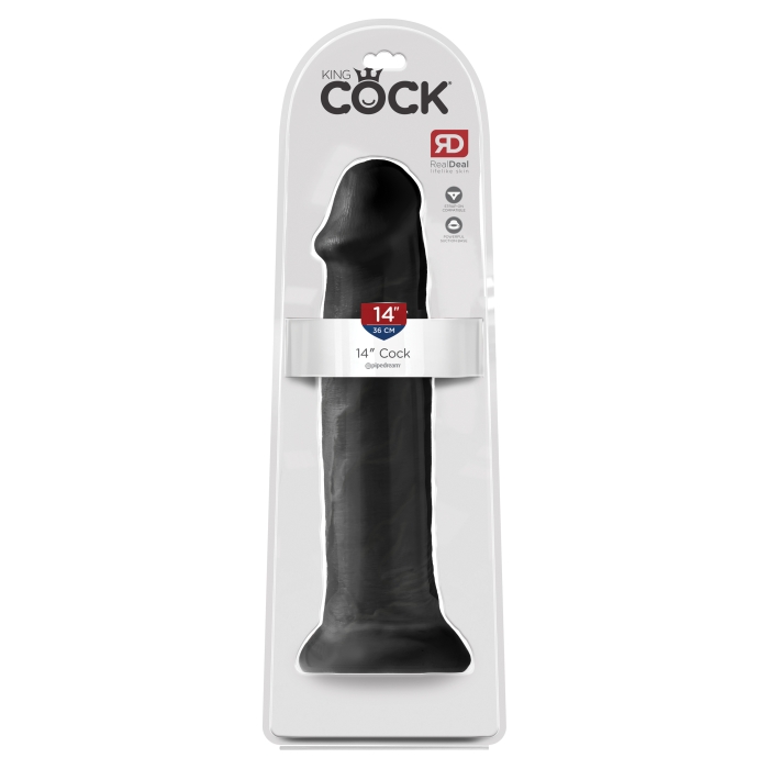 KING COCK 14" COCK - BLACK KING COCK 14" COCK - BLACK