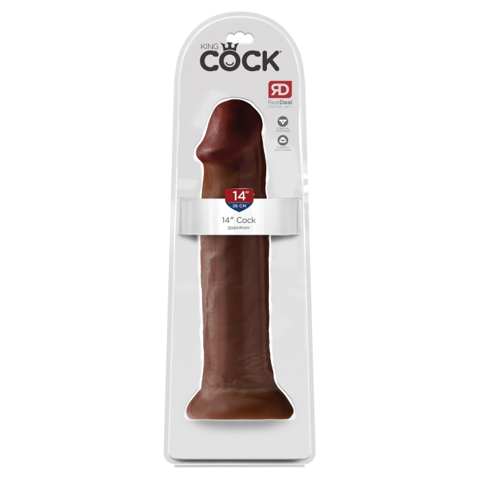 KING COCK 14" COCK - BROWN KING COCK 14" COCK - BROWN