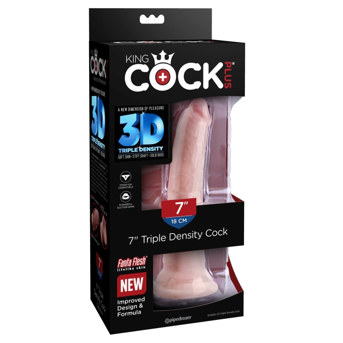 KING COCK PLUS 7" TRIPLE DENSITY COCK - LIGHT KING COCK PLUS 7" TRIPLE DENSITY COCK - LIGHT