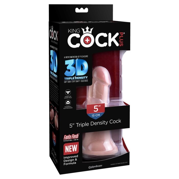 KING COCK PLUS 5" TRIPLE DENSITY COCK - LIGHT KING COCK PLUS 5" TRIPLE DENSITY COCK - LIGHT
