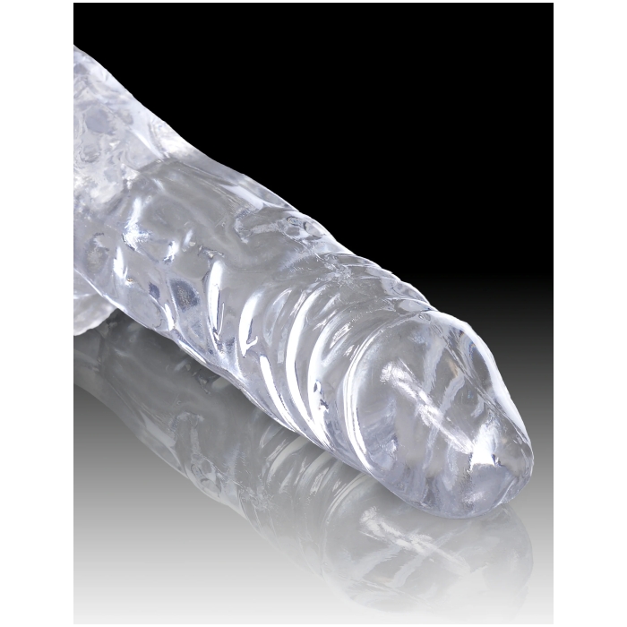 KING COCK CLEAR 4" W/ BALLS - CLEAR