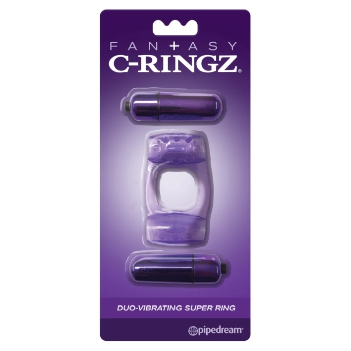 FANTASY C-RINGZ DUO VIBRATING SUPER RING - PURPLE FANTASY C-RINGZ DUO VIBRATING SUPER RING - PURPLE
