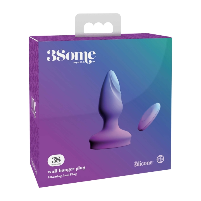 3SOME WALL BANGER PLUG - PURPLE 4" 3SOME WALL BANGER PLUG - PURPLE 4"