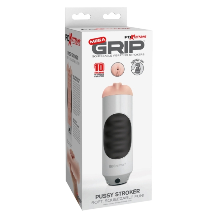 PDX EXTREME MEGA GRIP VIBRATING STROKER PUSSY PDX EXTREME MEGA GRIP VIBRATING STROKER PUSSY