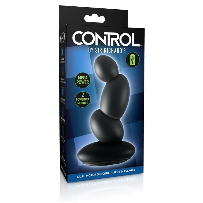 SIR RICHARD'S CONTROL DUAL MOTOR P-SPOT MASSAGER - BLK SIR RICHARD'S CONTROL DUAL MOTOR P-SPOT MASSAGER - BLK