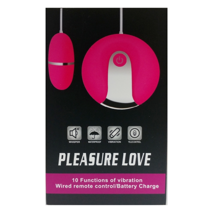PLEASURE LOVE WIRED REMOTE CONTROL - RED PLEASURE LOVE WIRED REMOTE CONTROL - RED