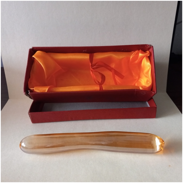 GLASS MASSAGER ORANGE MEDIUM GLASS MASSAGER ORANGE MEDIUM