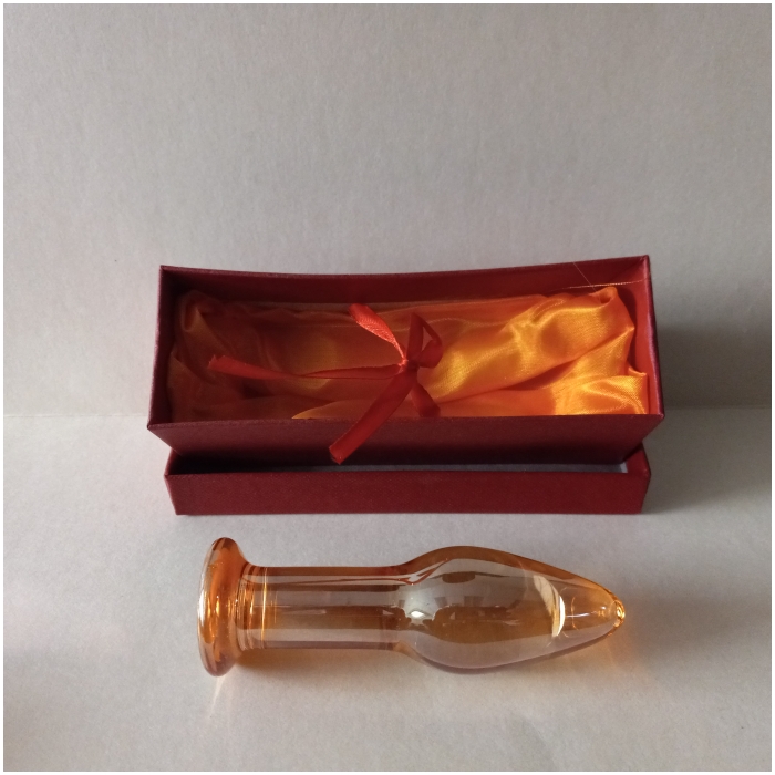 GLASS MASSAGER ORANGE SMALL GLASS MASSAGER ORANGE SMALL