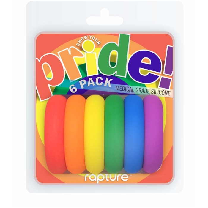 RAINBOW SILICONE COCKRING - 6PK RAINBOW SILICONE COCKRING - 6PK