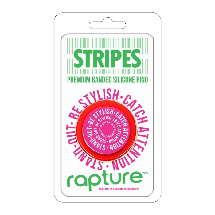 STRIPES PREMIUM BANDED SILICONE RING - RED SANGRIA STRIPES PREMIUM BANDED SILICONE RING - RED SANGRIA
