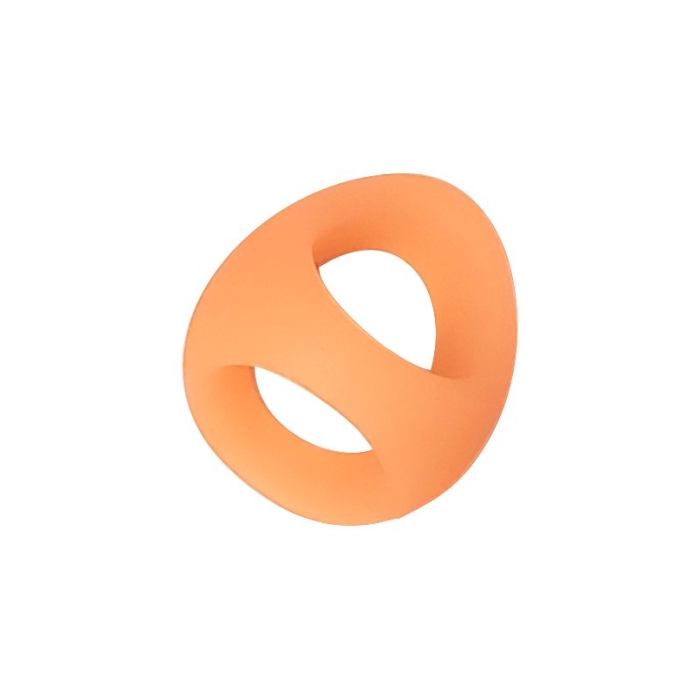 RAPTURE WATERDROP GLO COCK & BALL RING - ORANGE DREAMSICLE