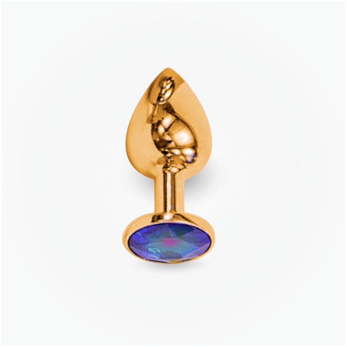 BUTT PLUG GOLD CHROME 3.25" THE RELUXER W/ SHIMMER