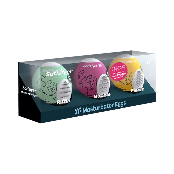 MASTURBATOR EGG 3ER SET - RIFFLE, BUBBLE, FIERCE MASTURBATOR EGG 3ER SET - RIFFLE, BUBBLE, FIERCE