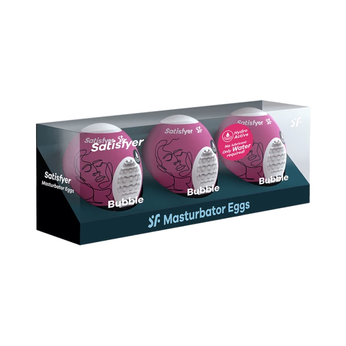 MASTURBATOR EGG PURPLE 3ER SET BUBBLE MASTURBATOR EGG PURPLE 3ER SET BUBBLE