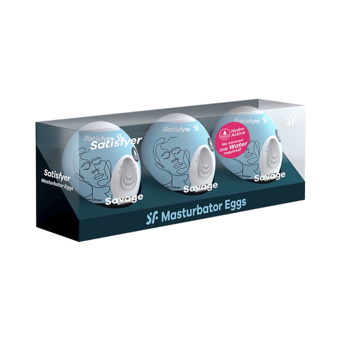 MASTURBATOR EGG LIGHT BLUE 3ER SET SAVAGE MASTURBATOR EGG LIGHT BLUE 3ER SET SAVAGE