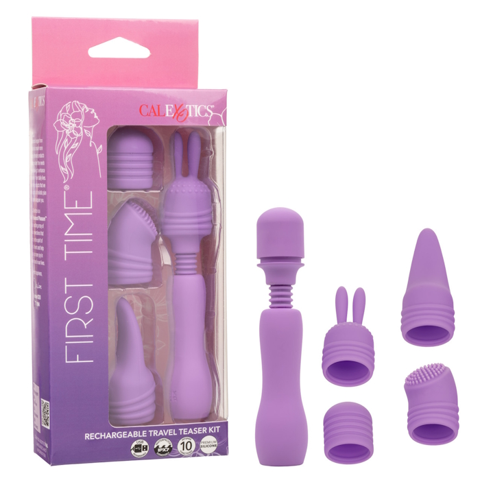 FIRST TIME RECHARGEABLE TRAVEL TEASER KIT - PURPLE FIRST TIME RECHARGEABLE TRAVEL TEASER KIT - PURPLE
