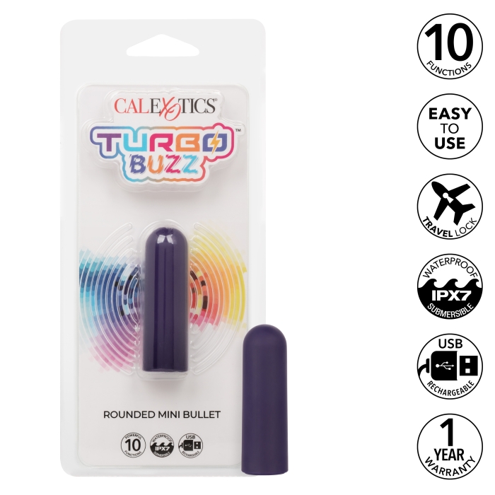 TURBO BUZZ ROUNDED MINI BULLET - PURPLE