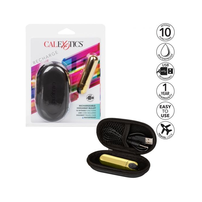 RECHARGEABLE HIDEAWAY BULLET - GOLD