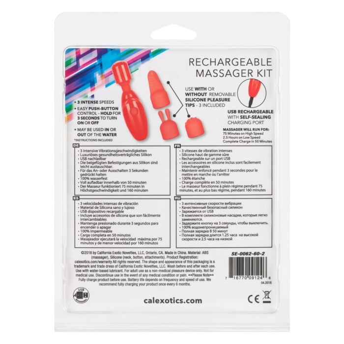 RECHARGEABLE MASSAGER KIT