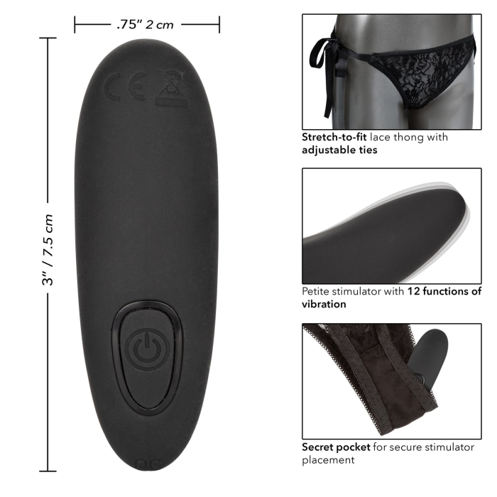 REMOTE CONTROL LACE THONG SET TOY LINGERIE