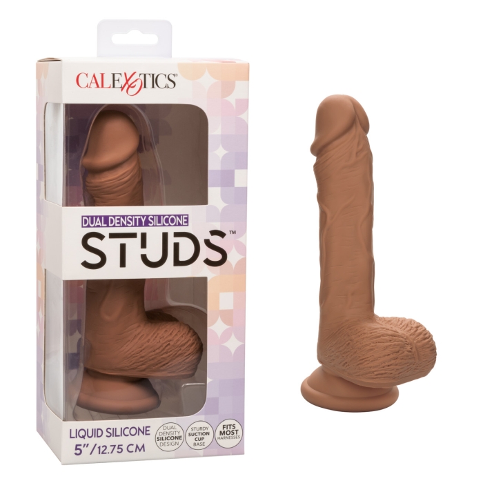 DUAL DENSITY SILICONE STUDS 5"/12.75 CM - BROWN DUAL DENSITY SILICONE STUDS 5"/12.75 CM - BROWN