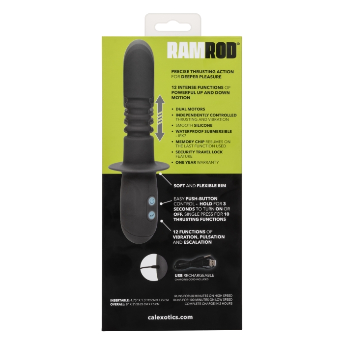 ANAL PROBE 4.75" BLACK 12X RAMROD THRUSTING