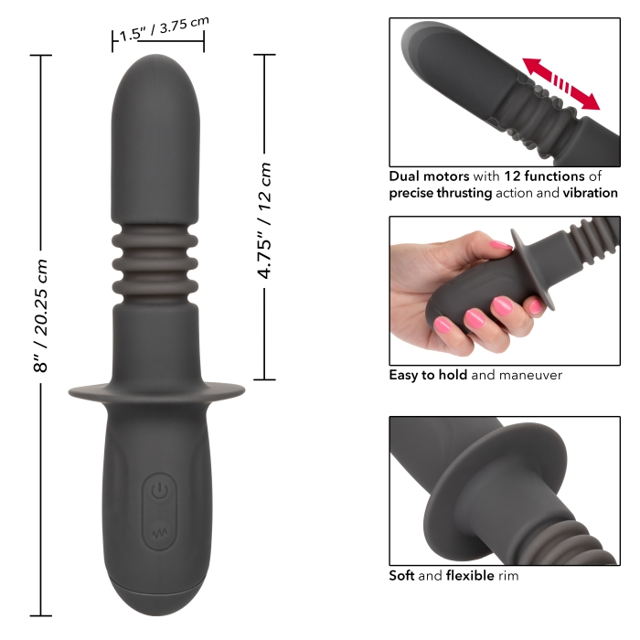 ANAL PROBE 4.75" BLACK 12X RAMROD THRUSTING