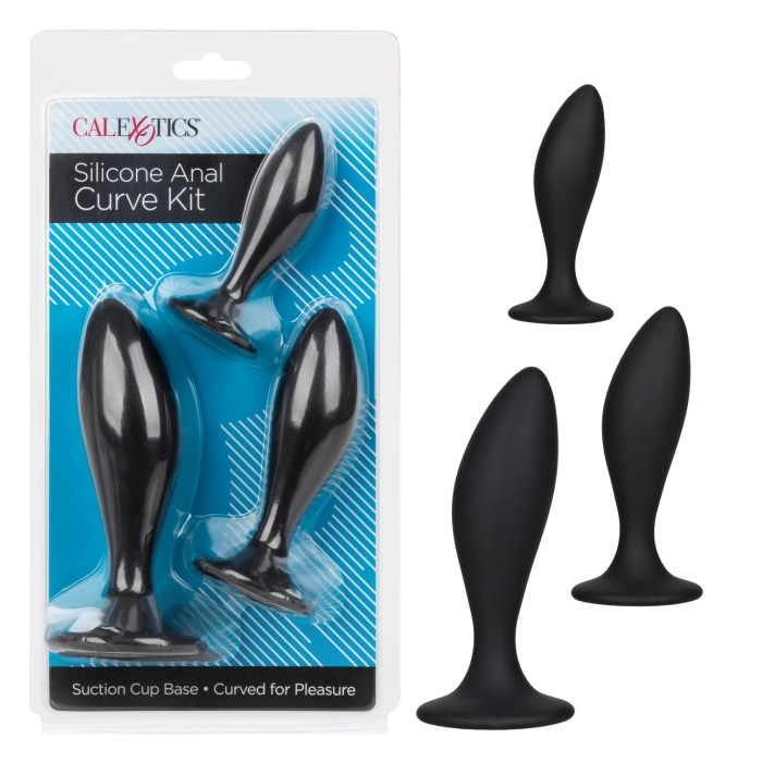 SILICONE ANAL CURVE KIT - BLACK SILICONE ANAL CURVE KIT - BLACK