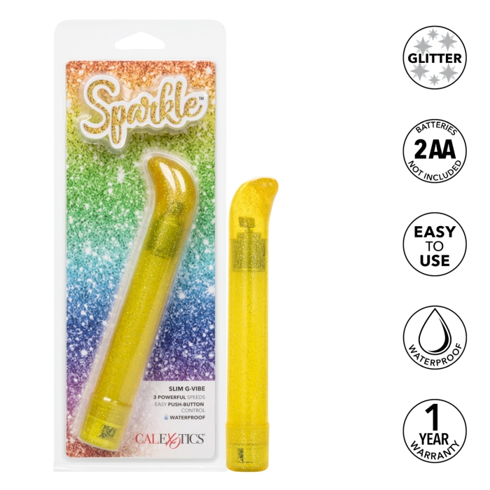 SPARKLE SLIM G-VIBE - YELLOW SPARKLE SLIM G-VIBE - YELLOW