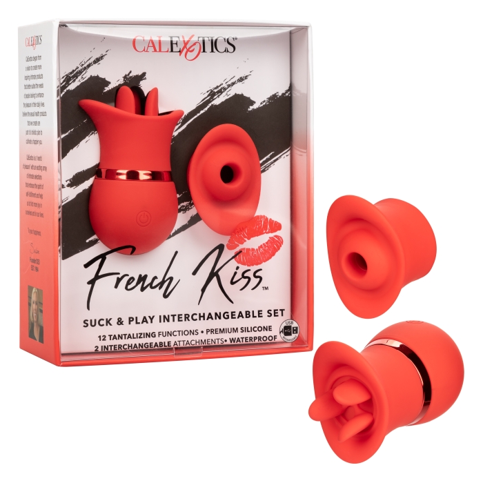 FRENCH KISS SUCK & PLAY 12X INTERCHANGEABLE SET - RED FRENCH KISS SUCK & PLAY 12X INTERCHANGEABLE SET - RED