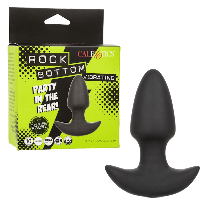 ROCK BOTTOM VIBRATING THRUSTING PROBE - BLACK ROCK BOTTOM VIBRATING THRUSTING PROBE - BLACK