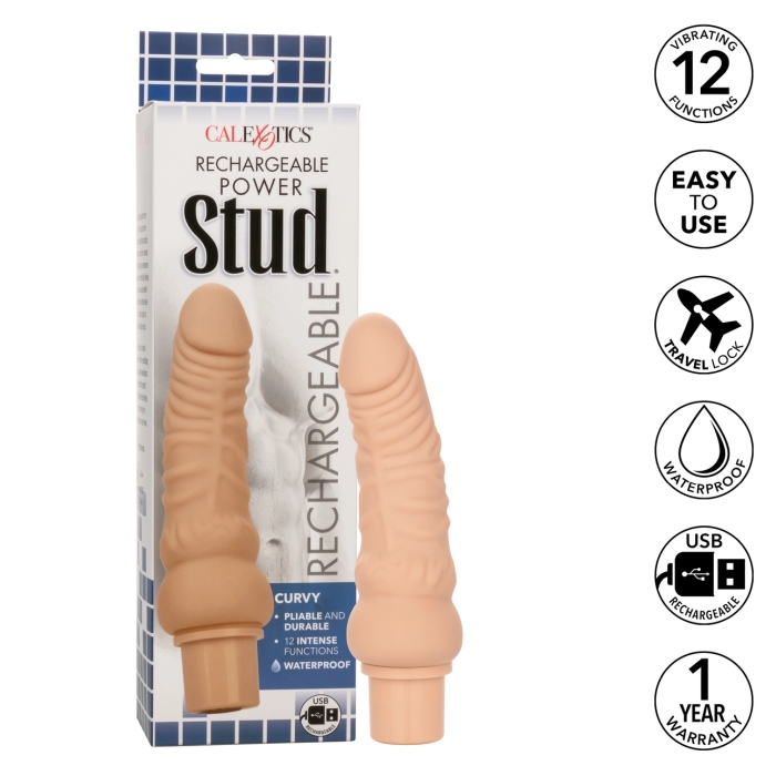 RECHARGEABLE POWER STUD CURVY VIBE - IVORY RECHARGEABLE POWER STUD CURVY VIBE - IVORY