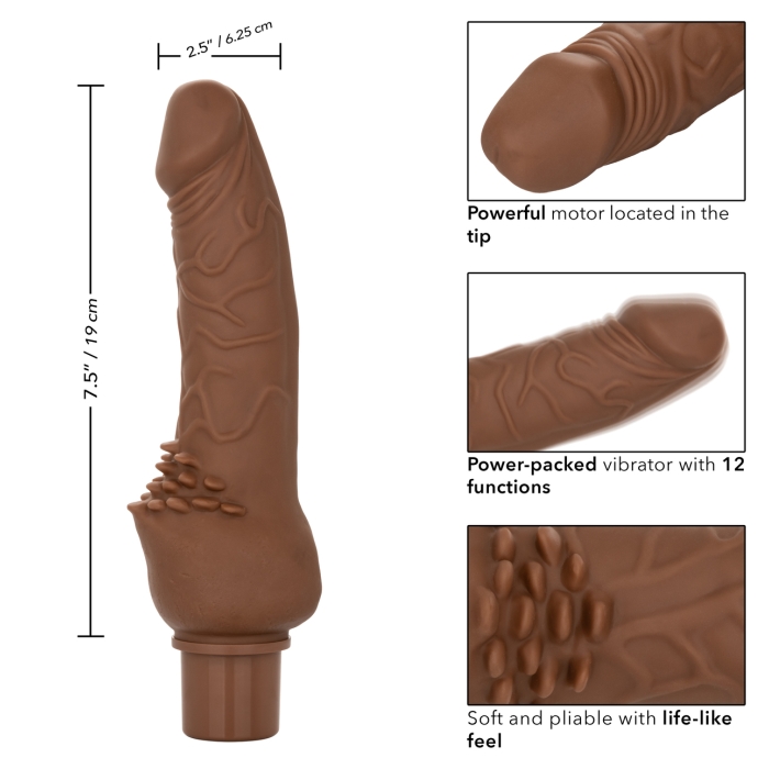 RECHARGEABLE POWER STUD CLITERRIFIC - BROWN