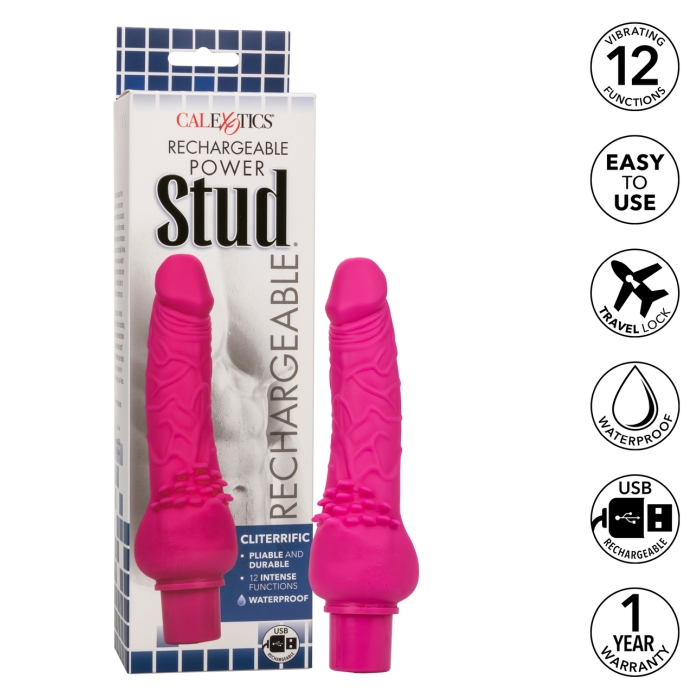 RECHARGEABLE POWER STUD CLITERRIFIC - PINK RECHARGEABLE POWER STUD CLITERRIFIC - PINK