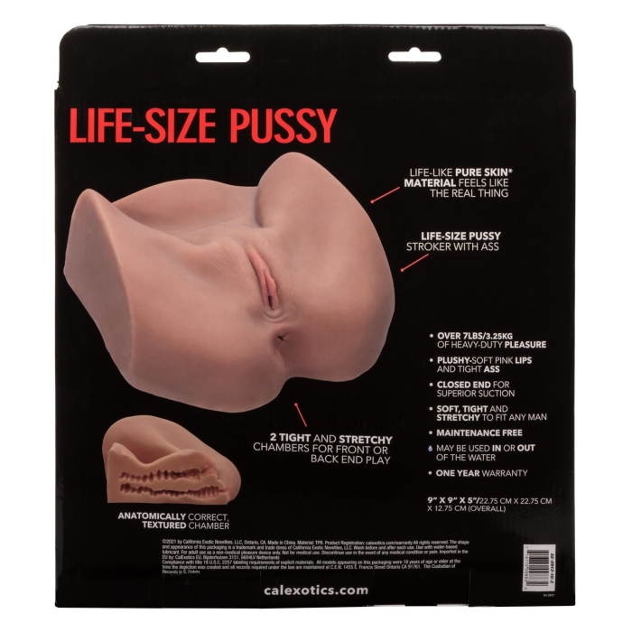 STROKE IT LIFE-SIZE PUSSY-BRN