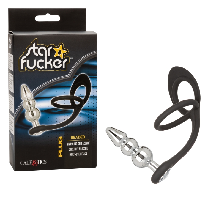 STAR FUCKER BEADED PLUG - BLACK STAR FUCKER BEADED PLUG - BLACK