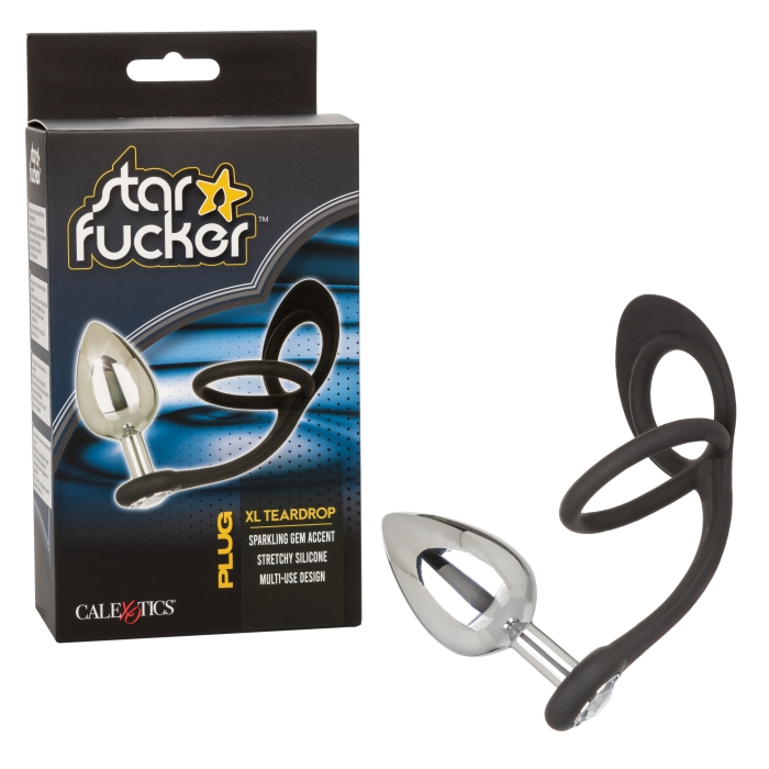 STAR FUCKER XL TEARDROP PLUG - BLACK STAR FUCKER XL TEARDROP PLUG - BLACK