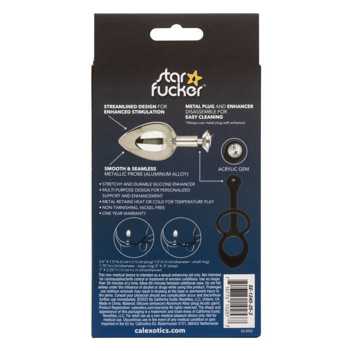 STAR FUCKER XL TEARDROP PLUG - BLACK